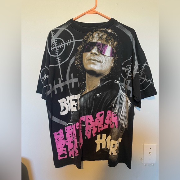 WWE Other - Vintage 1995 Bret The Hitman Hart Titan Sport AOP Shirt